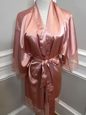 LA SENZA Bridesmaid Satin Robe, Size S/M